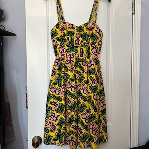 Pinup Couture Vera Tiki Print Dress VLV Rockabilly S